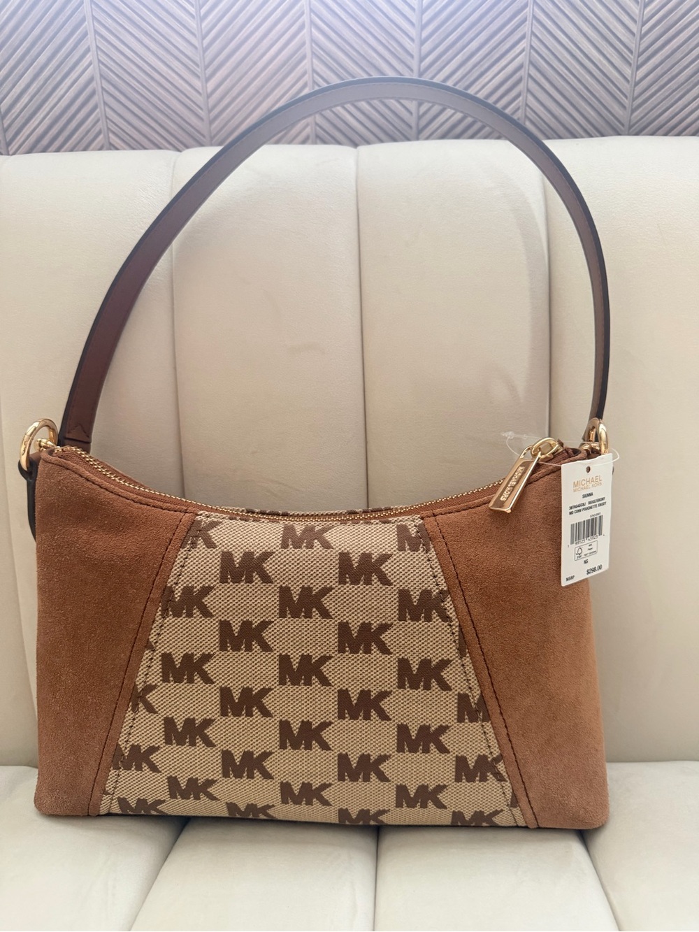 Michael Kors Suede Shoulder Bag - Picture 2 of 5